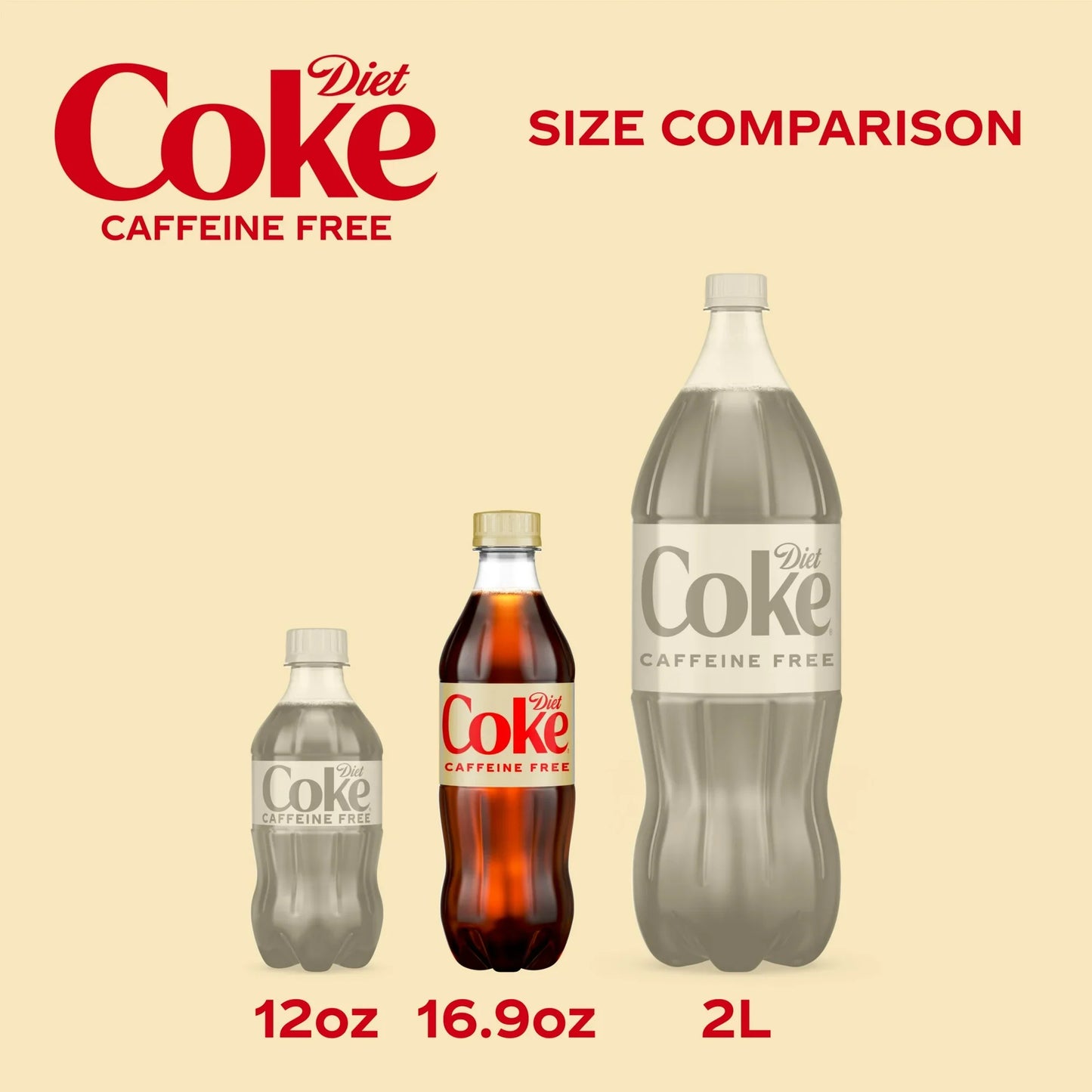 Diet Coke Caffeine Free Soda Pop, 16.9 fl oz, 6 Pack Bottles