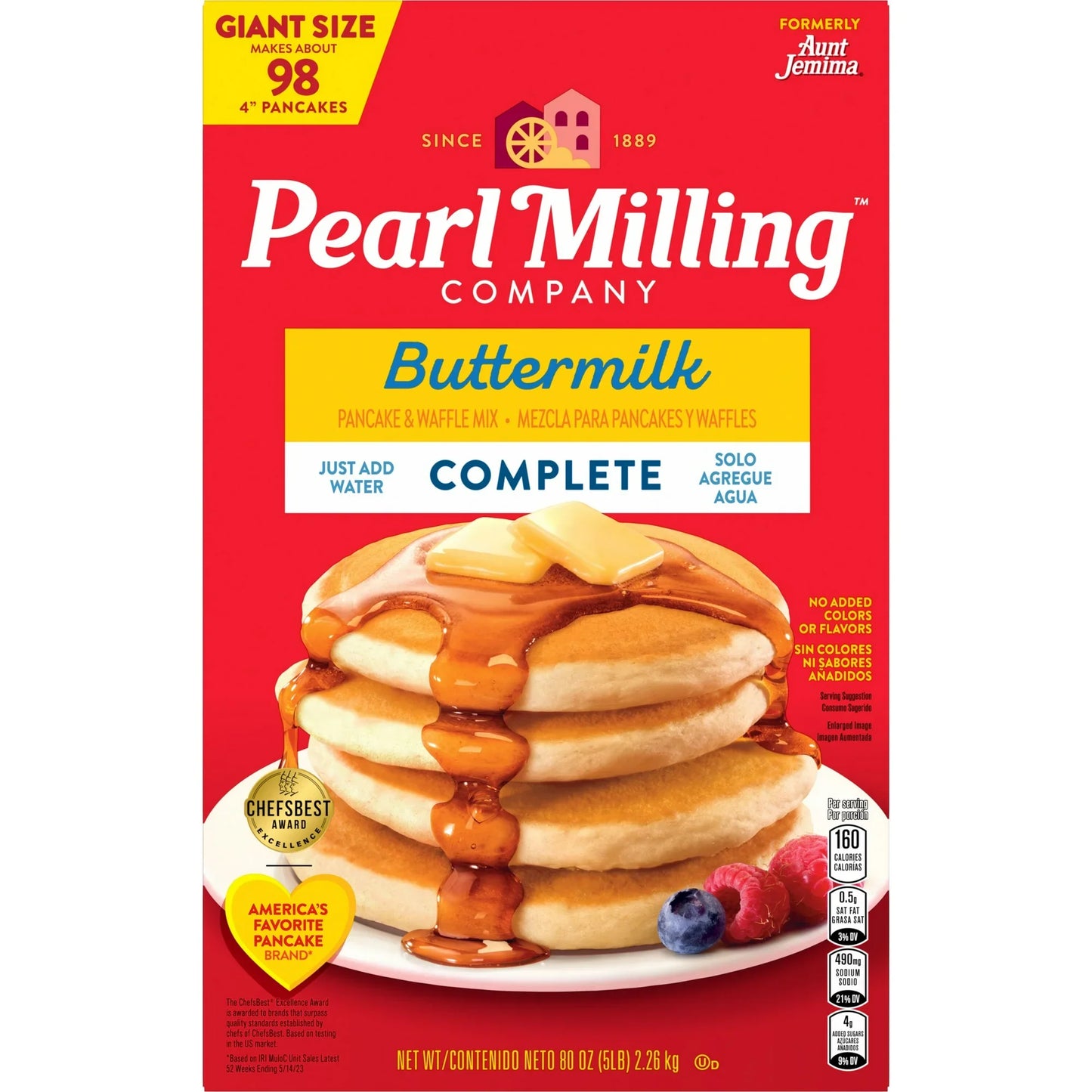 Pearl Milling Company Complete Buttermilk Pancake Mix Buttermilk, 80oz (Packaging May Vary)