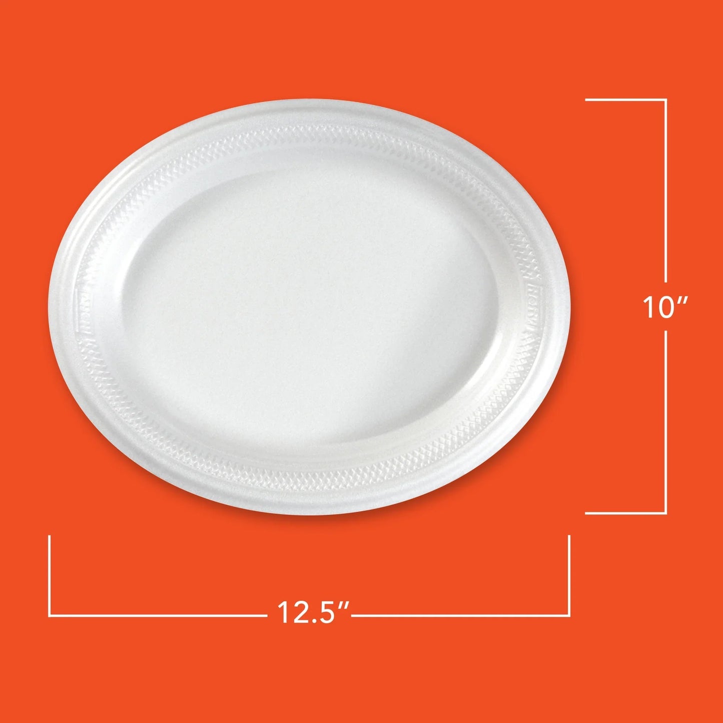Hefty Deluxe Extra Strong & Deep Foam Platters, Oval, White, 10x12 Inch, 20 Count