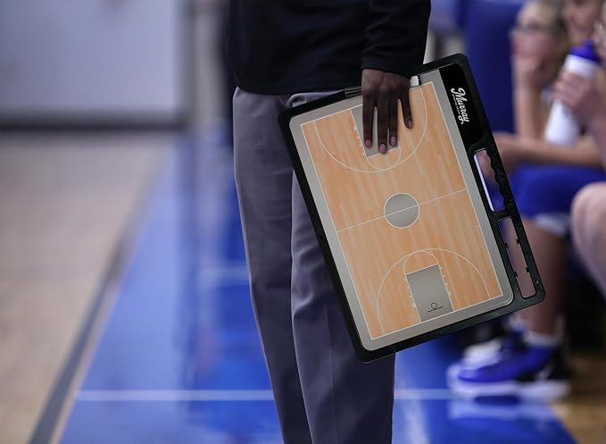 Sporting Goods Premium Coaches Clipboard | Double-Sided Dry Erase Marker Board for Basketball, Baseball, Soccer, Football, Hockey (Marker Included)
