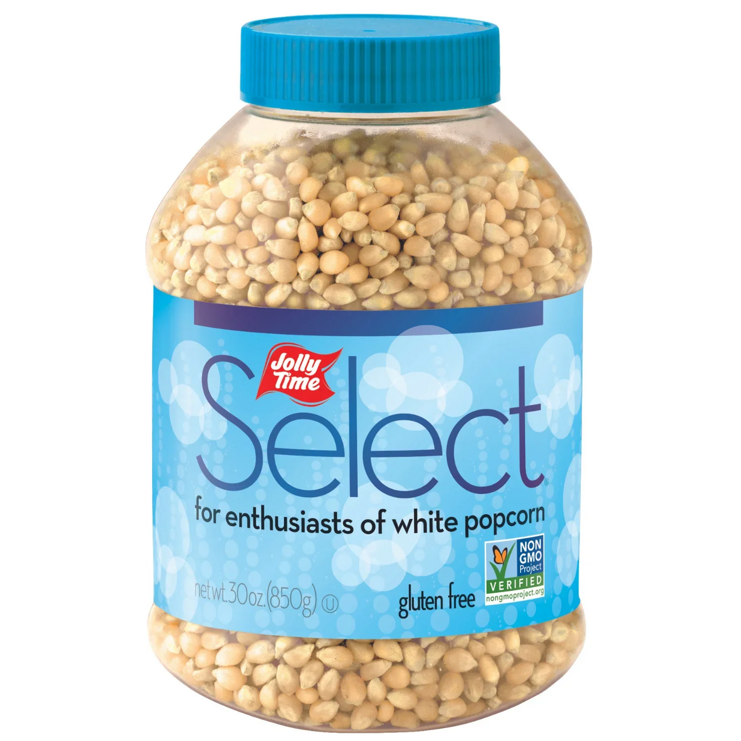 JOLLY TIME Select White Unpopped Popcorn Kernels, 30 oz Gluten-Free