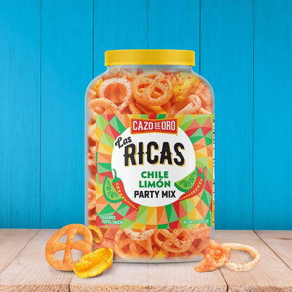 Cazo de Oro Las Ricas 7.5oz Chile Limon Party Mix Canister