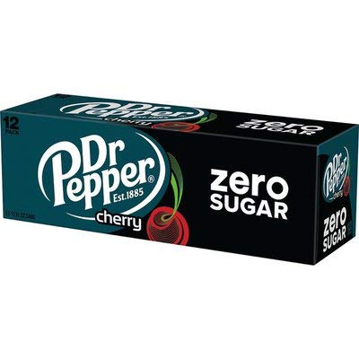 24 Pack Cans Zero Sugar Diet Dr Pepper Cherry Soda