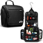 Travel Toiletry Bag for Men and Women - Large Hanging Toiletry Organizer - Waterproof Hygiene Bag with Metal XXL Swivel Hook, with Sturdy Zippers and 19 Compartments for Toiletries, Makeup, Cosmetics