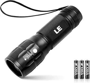 LED Flashlights High Lumens, Small Flashlight, Waterproof, Adjustable Focus Flash Light for Outdoor, Emergency, AAA Batteries Included, Tactical & Camping Accessories