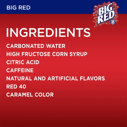 Big Red Soda Pop, 16.9 fl oz, 6 Pack Bottles