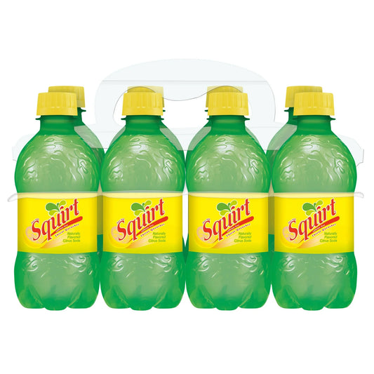 Squirt Caffeine Free Grapefruit Soda Pop, 12 fl oz, 8 Pack Bottles