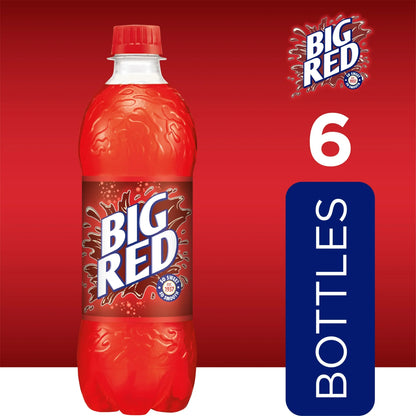 Big Red Soda Pop, 16.9 fl oz, 6 Pack Bottles